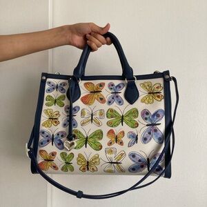 Brighton Libby "Garden Wing" Leather Handbag.